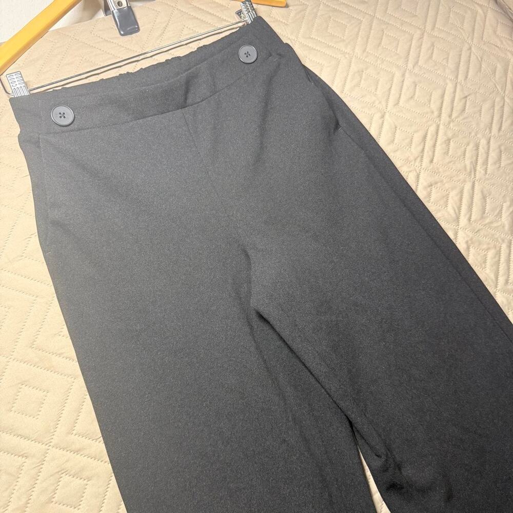 Vero Moda gray wide leg pants w pockets SMALL stretchable waist band work office